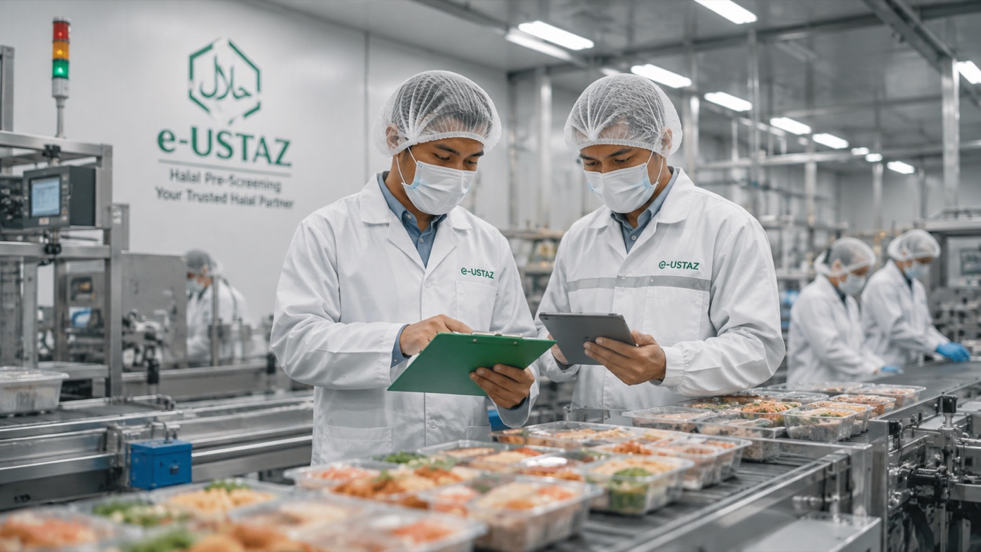 E-USTAZ inspectors auditing a food production line on site