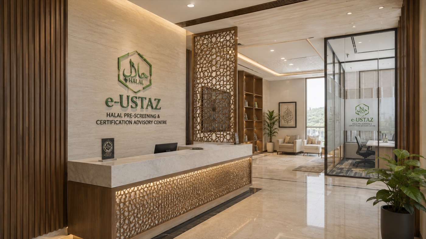 E-USTAZ client reception at the halal pre-screening advisory centre